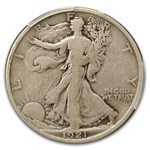 1921-D Walking Liberty Half Dollar Fine-12 PCGS CAC