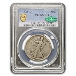 1921-D Walking Liberty Half Dollar Fine-12 PCGS CAC