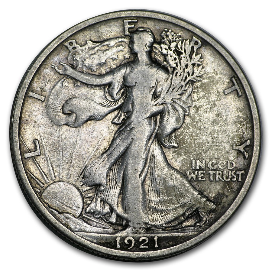 1921-D Walking Liberty Half Dollar Fine