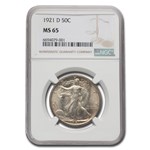 1921-D Walking Liberty Half Dollar MS-65 NGC
