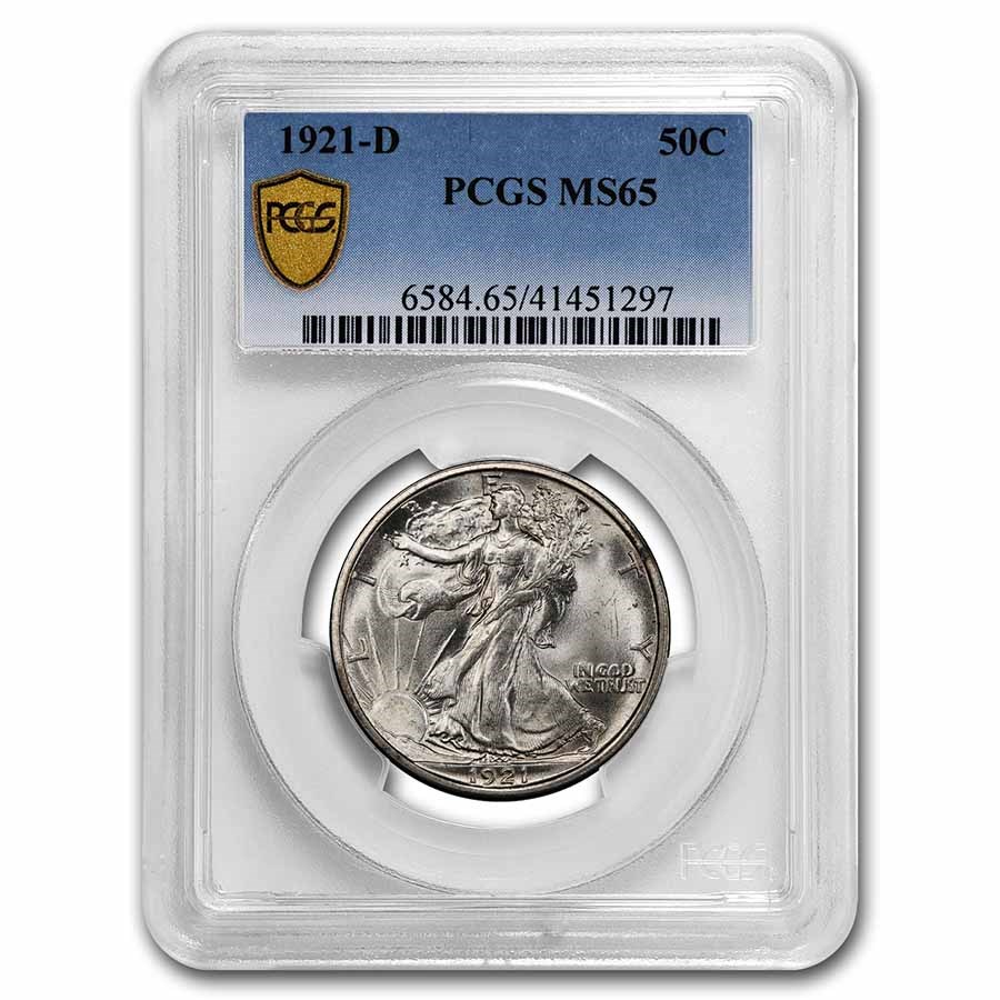 1921-D Walking Liberty Half Dollar MS-65 PCGS