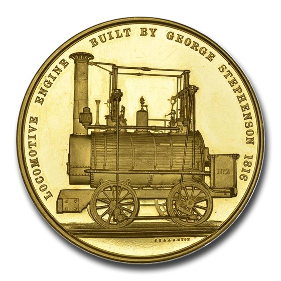 Buy (1921) Great Britain Gold Medal Stephenson MS63* NGC APMEX