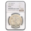 1921 High-Relief Peace Dollar MS-65 NGC