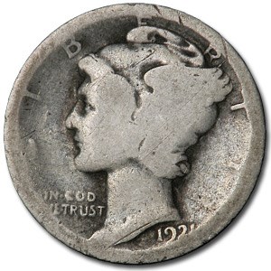 1921 Mercury Dime Fair 1921 Mercury Dime Fair