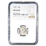 1921 Mercury Dime MS-64 NGC (FB)