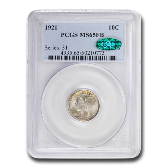 1921 Mercury Dime MS-65 PCGS (FB) 1921 Mercury Dime MS-65 PCGS (FB)