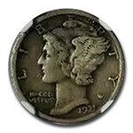 1921 Mercury Dime VF-35 NGC