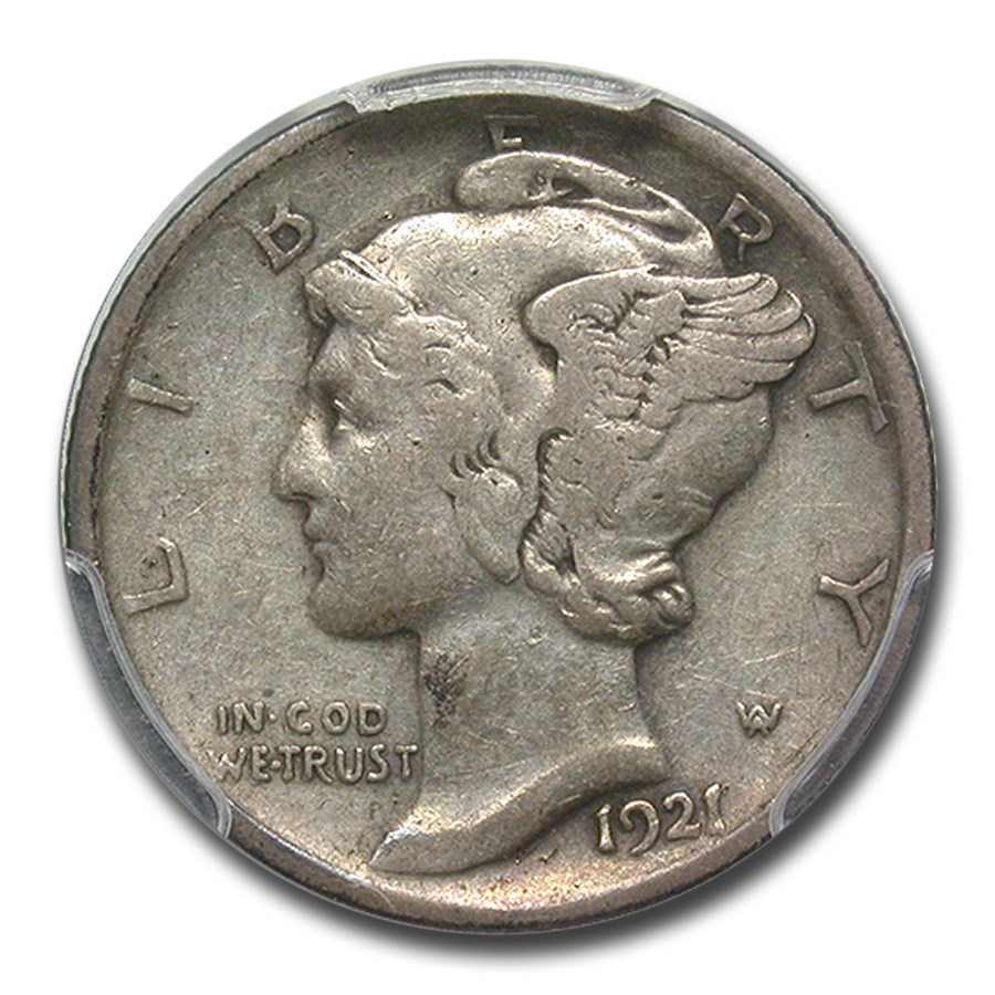 1921 Mercury Dime VF-35 PCGS