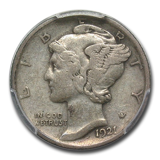 1921 Mercury Dime VF-35 PCGS 1921 Mercury Dime VF-35 PCGS