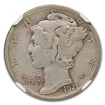 1921 Mercury Dime XF-40 NGC