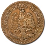 1921 Mexico Bronze 10 Centavos XF