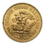 1921 Mexico Gold 20 Pesos AU