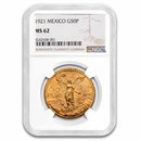 1921 Mexico Gold 50 Pesos MS-62 NGC