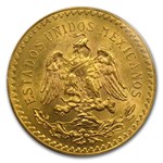 1921 Mexico Gold 50 Pesos MS-63 PCGS