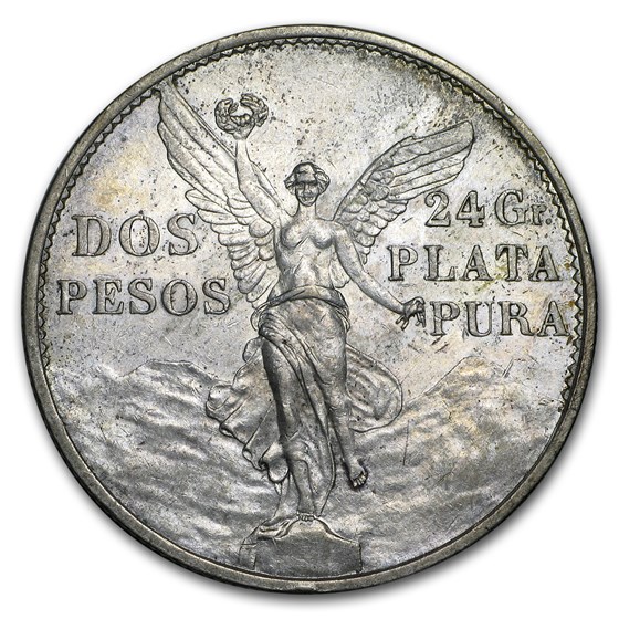 1921 Mexico Silver 2 Pesos Winged Victory AU 1921 Mexico Silver 2 Pesos Winged Victory AU