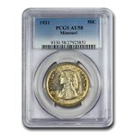 1921 Missouri Centennial Half Dollar AU-58 PCGS