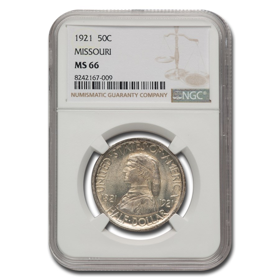 1921 Missouri Commemorative Half Dollar MS-66 NGC