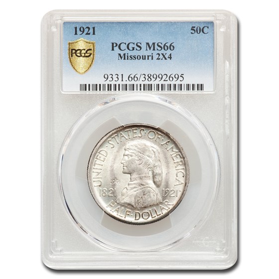 1921 Missouri Half Dollar 2*4 MS-66 PCGS 1921 Missouri Half Dollar 2*4 MS-66 PCGS