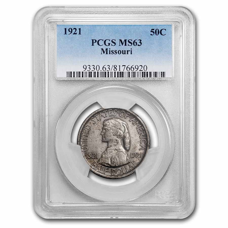 1921 Missouri Half Dollar Centennial MS-63 PCGS