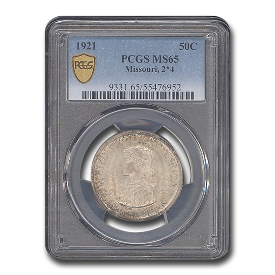 1921 Missouri Half Dollar MS-65 PCGS (2x4) 1921 Missouri Half Dollar MS-65 PCGS (2x4)