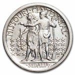 1921 Missouri Tercentenary Half Dollar 2*4 BU (Cleaned)
