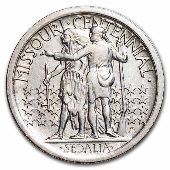 1921 Missouri Tercentenary Half Dollar 2*4 BU (Cleaned) 1921 Missouri Tercentenary Half Dollar 2*4 BU (Cleaned)