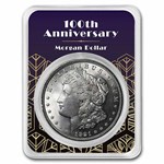 1921 Morgan Dollar BU - w/100th Anniv Art Deco Snowflake Card