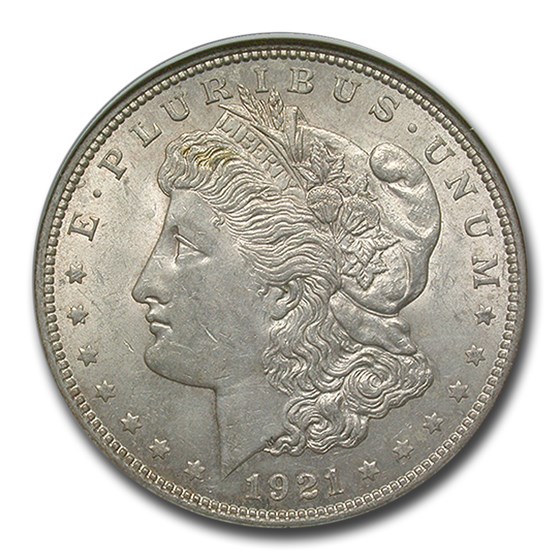 1921 Morgan Dollar MS-61 NGC (Mint Error, Reverse Struck Thru)