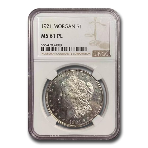 1921 Morgan Dollar MS-61 NGC PL (Proof Like)