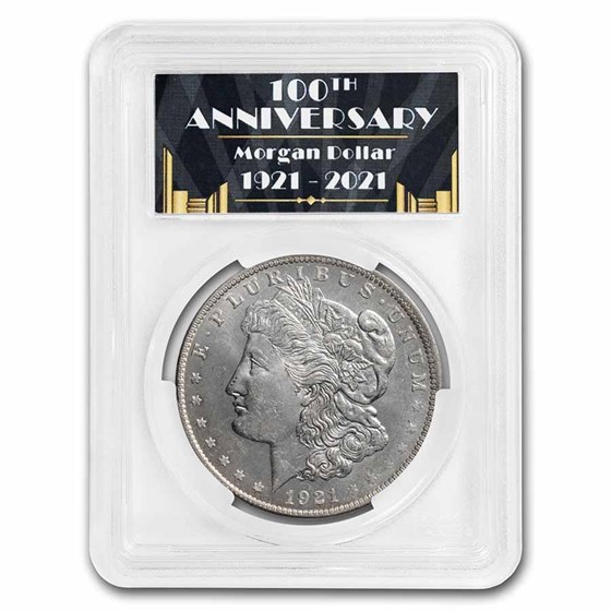 1921 Morgan Dollar MS-62 PCGS (PL, 100th Anniversary Label) 1921 Morgan Dollar MS-62 PCGS (PL, 100th Anniversary Label)