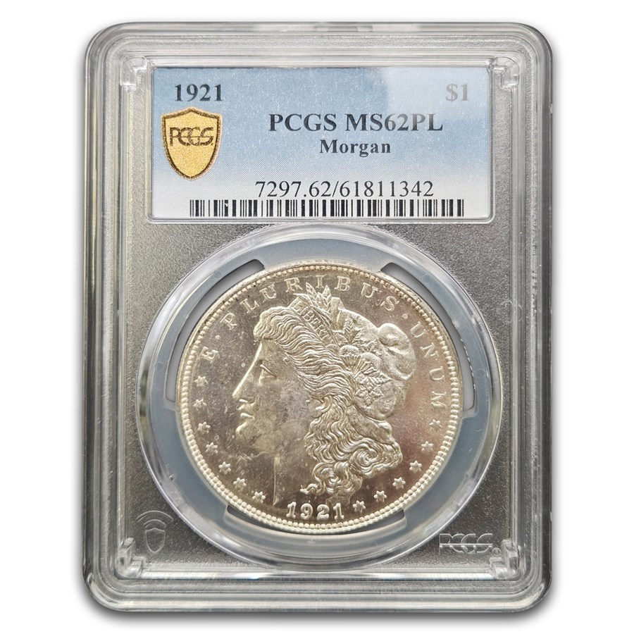 1921 Morgan Dollar MS-62 PCGS (PL)