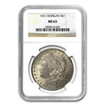 1921 Morgan Dollar MS-63 NGC (Toned)