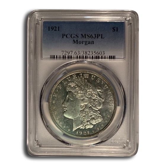 1921 Morgan Dollar MS-63 PCGS (Proof Like) 1921 Morgan Dollar MS-63 PCGS (Proof Like)