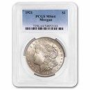 1921 Morgan Dollar MS-64 PCGS