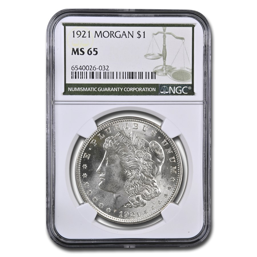 1921 Morgan Dollar MS-65 NGC (Green Label)