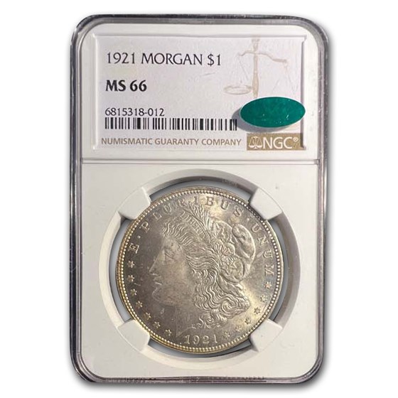 1921 Morgan Dollar MS-66 NGC CAC 1921 Morgan Dollar MS-66 NGC CAC