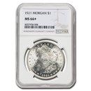 1921 Morgan Dollar MS-66+ NGC