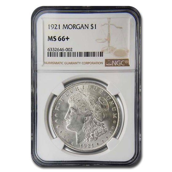 1921 Morgan Dollar MS-66+ NGC