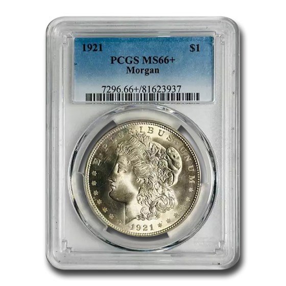 1921 Morgan Dollar MS-66+ PCGS (Plus) 1921 Morgan Dollar MS-66+ PCGS (Plus)
