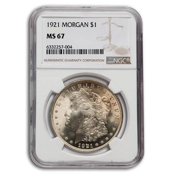 1921 Morgan Dollar MS-67 NGC