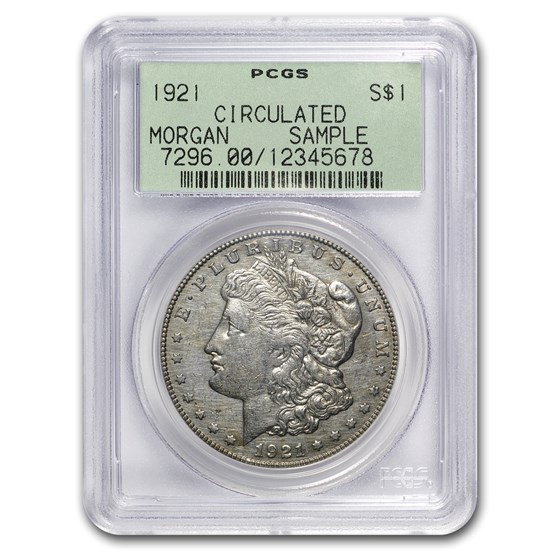 1921 Morgan Dollar PCGS (Circulated Rare Sample Slab)