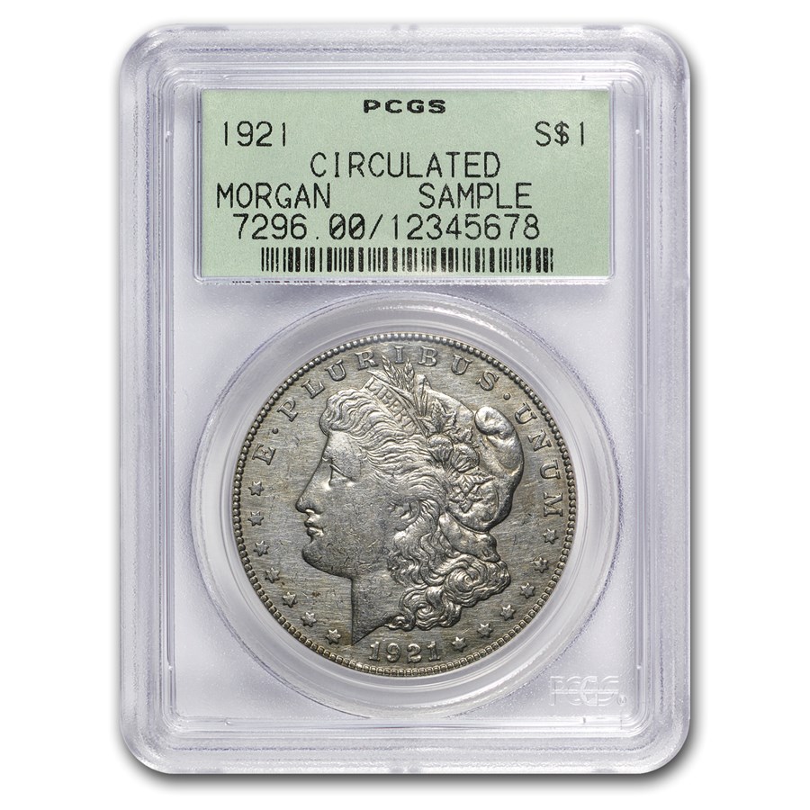 1921 Morgan Dollar PCGS (Circulated Rare Sample Slab)