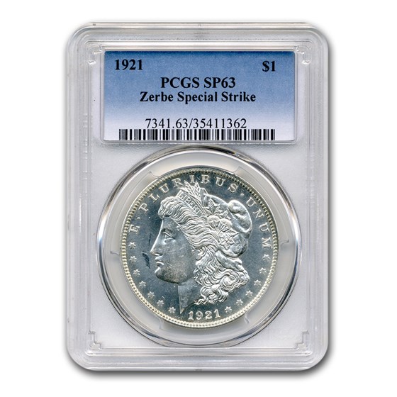 1921 Morgan Dollar SP-63 PCGS (Zerbe Special Strike) 1921 Morgan Dollar SP-63 PCGS (Zerbe Special Strike)