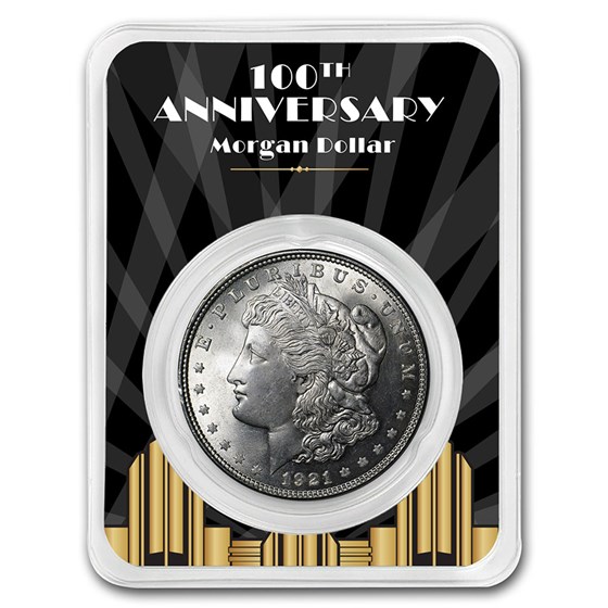1921 Morgan Silver Dollar 100th Anniversary BU - Spotlights 1921 Morgan Silver Dollar 100th Anniversary BU - Spotlights