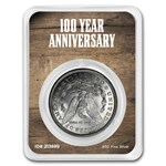 1921 Morgan Silver Dollar 100th Anniversary BU - Wooden Back