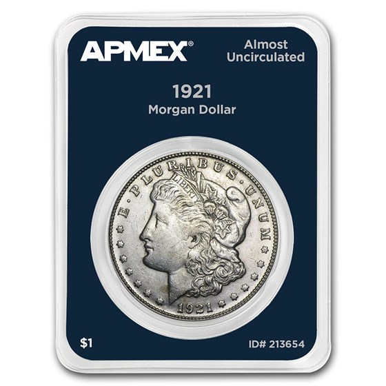 1921 Morgan Silver Dollar APMEX Card AU 1921 Morgan Silver Dollar APMEX Card AU