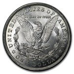 1921 Morgan Silver Dollar BU - w/Long Horn Card