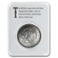 1921 Morgan Silver Dollar BU - w/Long Horn Card