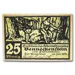 1921 Notgeld Benneckenstein 25 Pfennig CU (Green/Black)