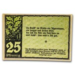 1921 Notgeld Benneckenstein 25 Pfennig CU (Green/Black)